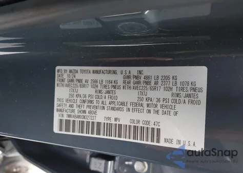 2025 Mazda Cx-50 2.5 S Select Package z USA, uszkodzony, nr VIN 7MMVABAM9SN327227